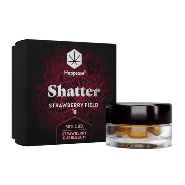happease cbd extract shatter strawberry field
